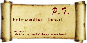 Princzenthal Tarcal névjegykártya